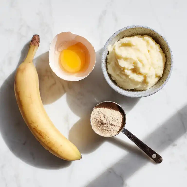 ingredients for 3 ingredient protein mug cake vanilla