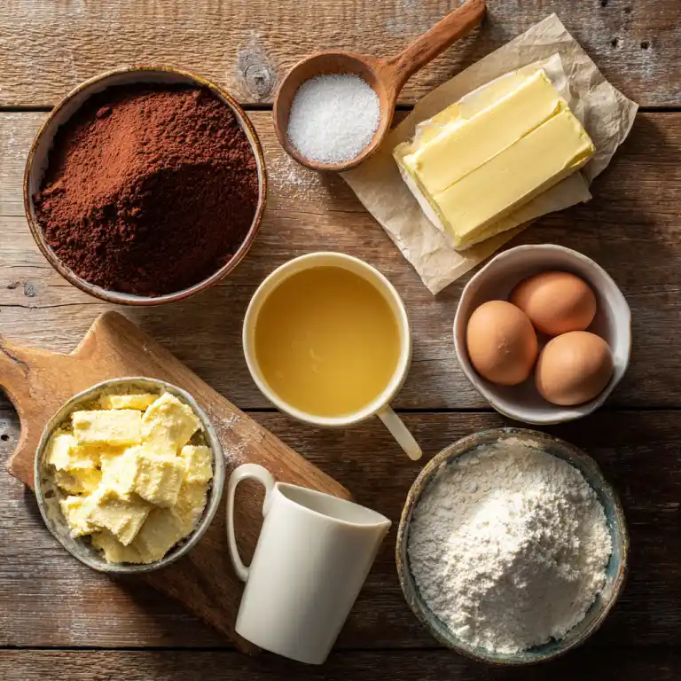 Ingredients for 90 second chocolate mug cake keto
