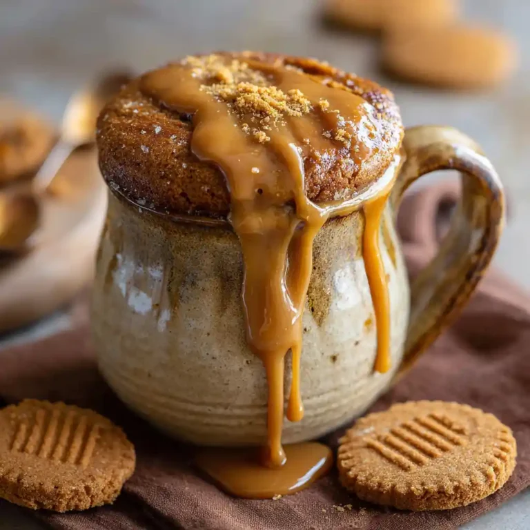 biscoff mug cake recipe card