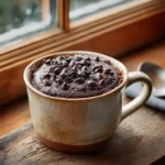 brownies in mug recipe served warm with chocolate chips