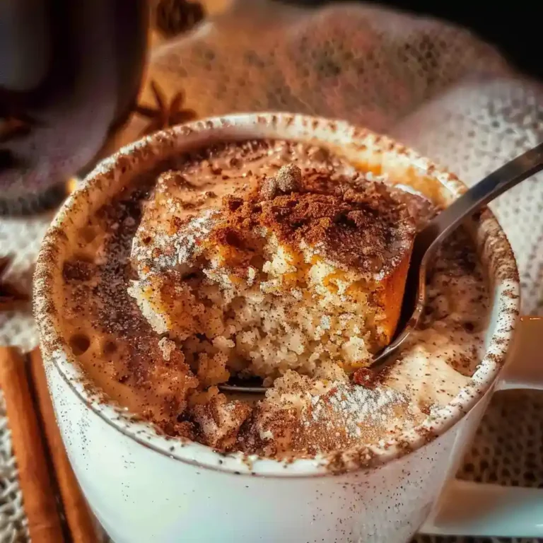 Close-up of Chai Spice Mug Cake