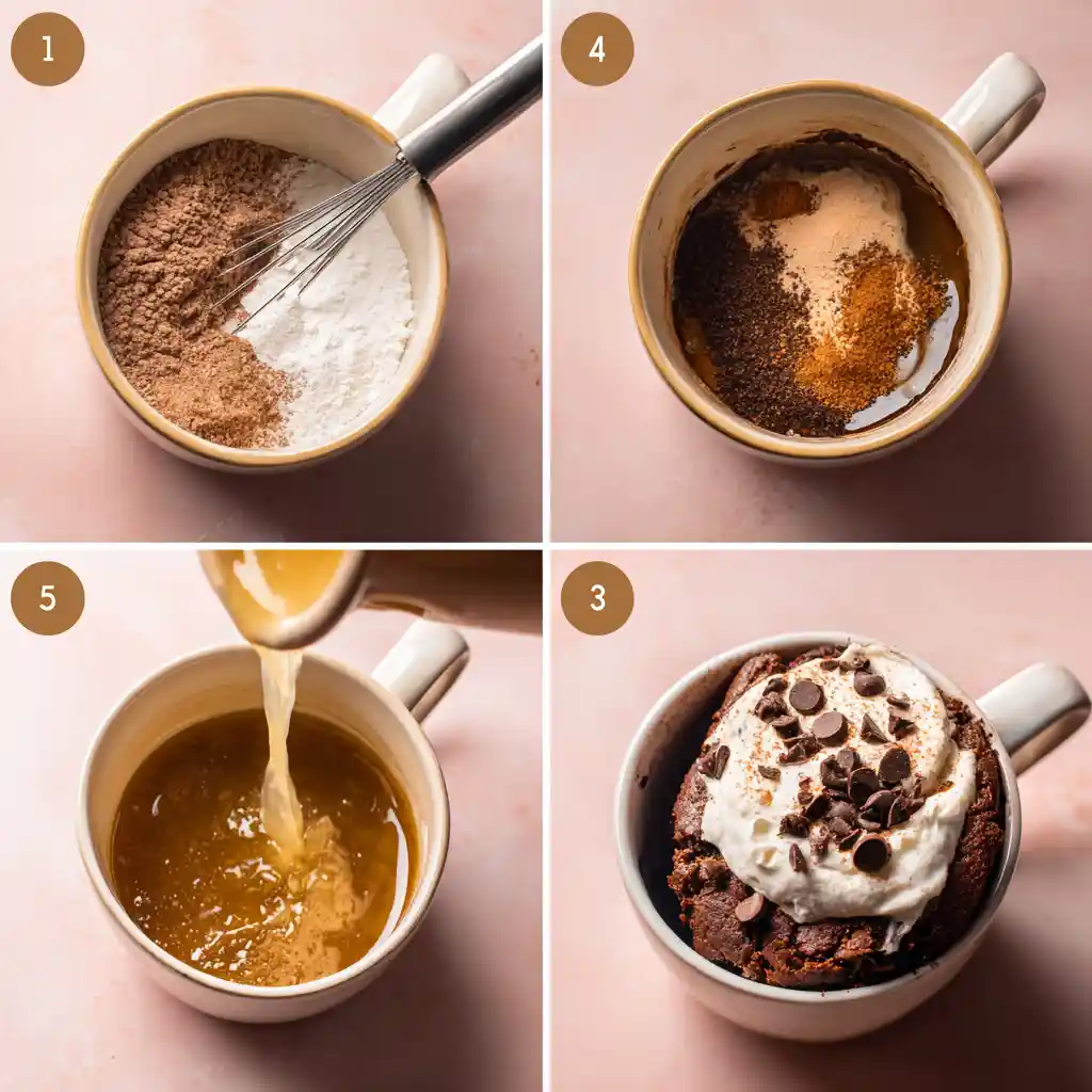 Step-by-step process for Easy Brownie Mug Recipe