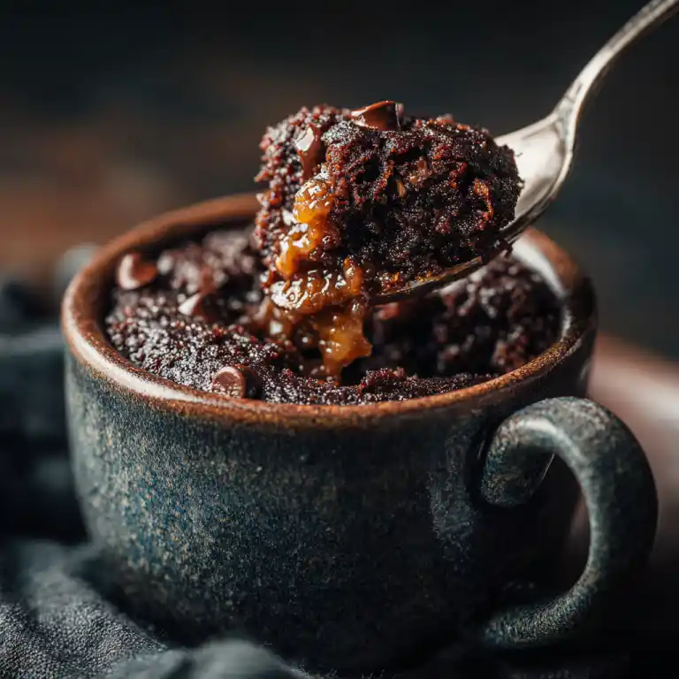 spoonful of healthy date mug cake