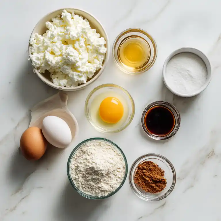 ingredients for high protein cottage cheese mug cake