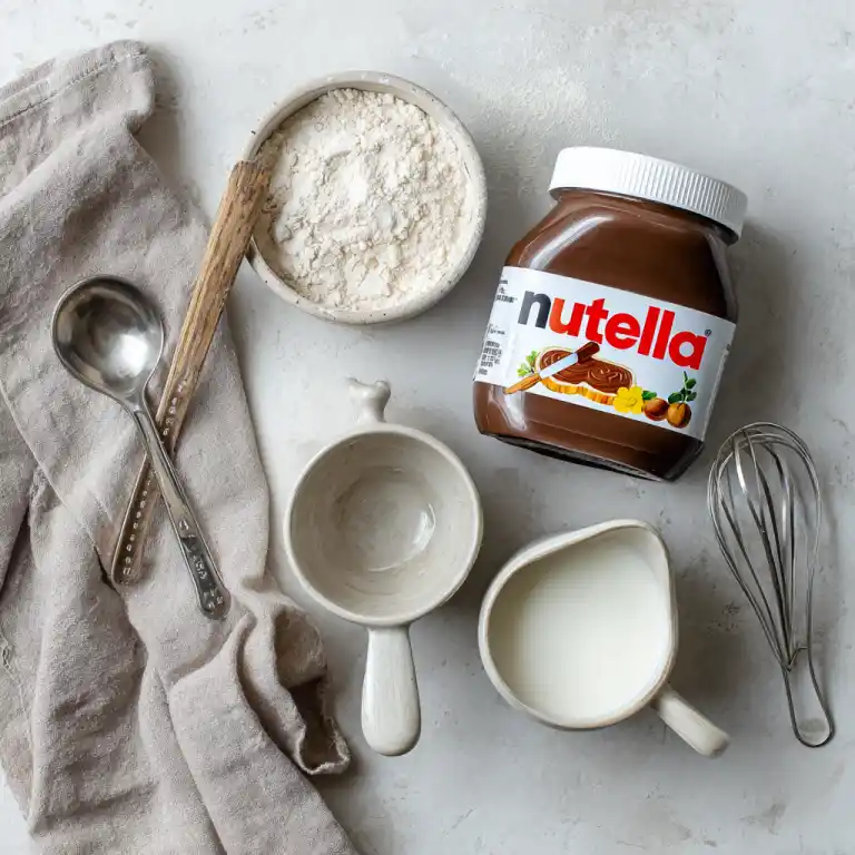 Ingredients egg-free for Nutella mug cake