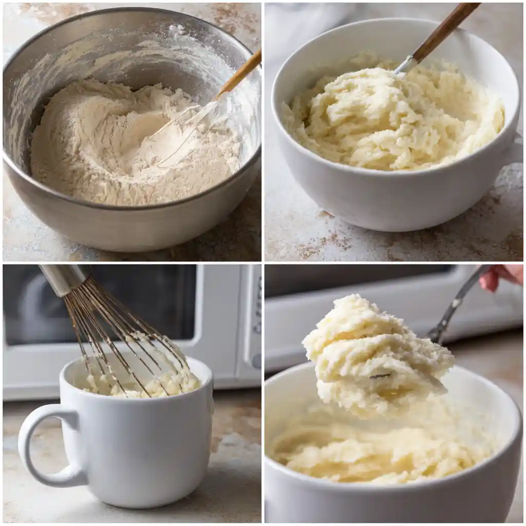 steps to make healthy mug cake Greek yogurt