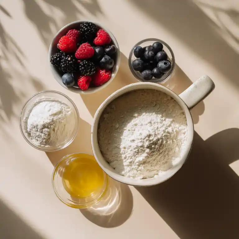 Ingredients for Black Friday Fruit Dessert Mug