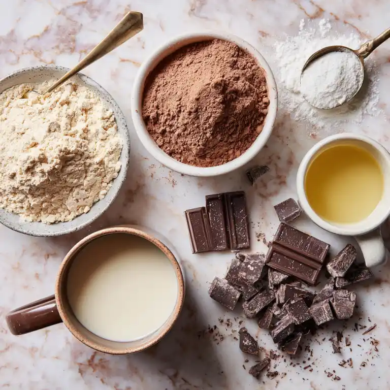 Double Chocolate Mug Cake ingredients