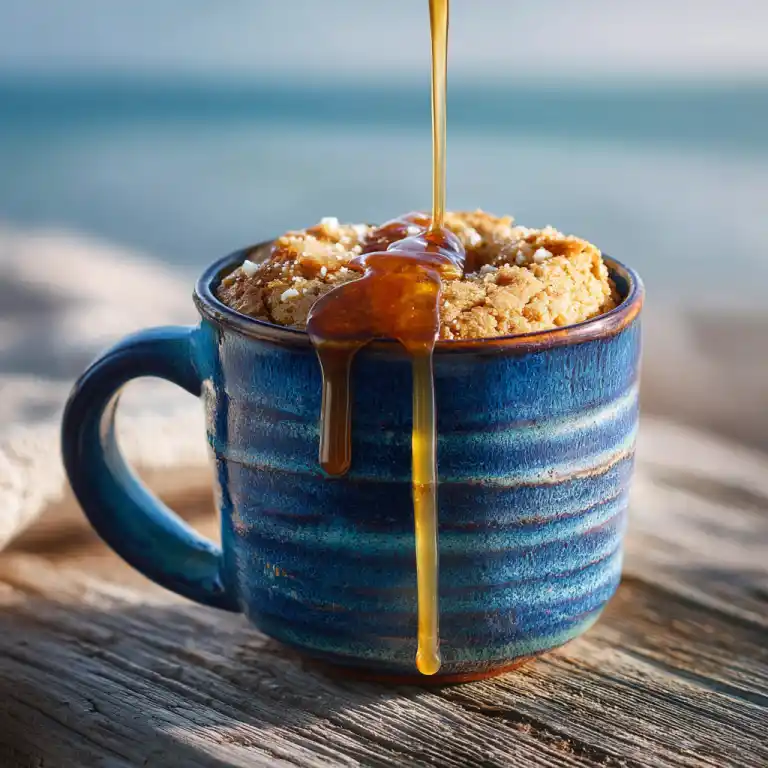 Maple Brown Sugar Blondie Mug Cake in a mug