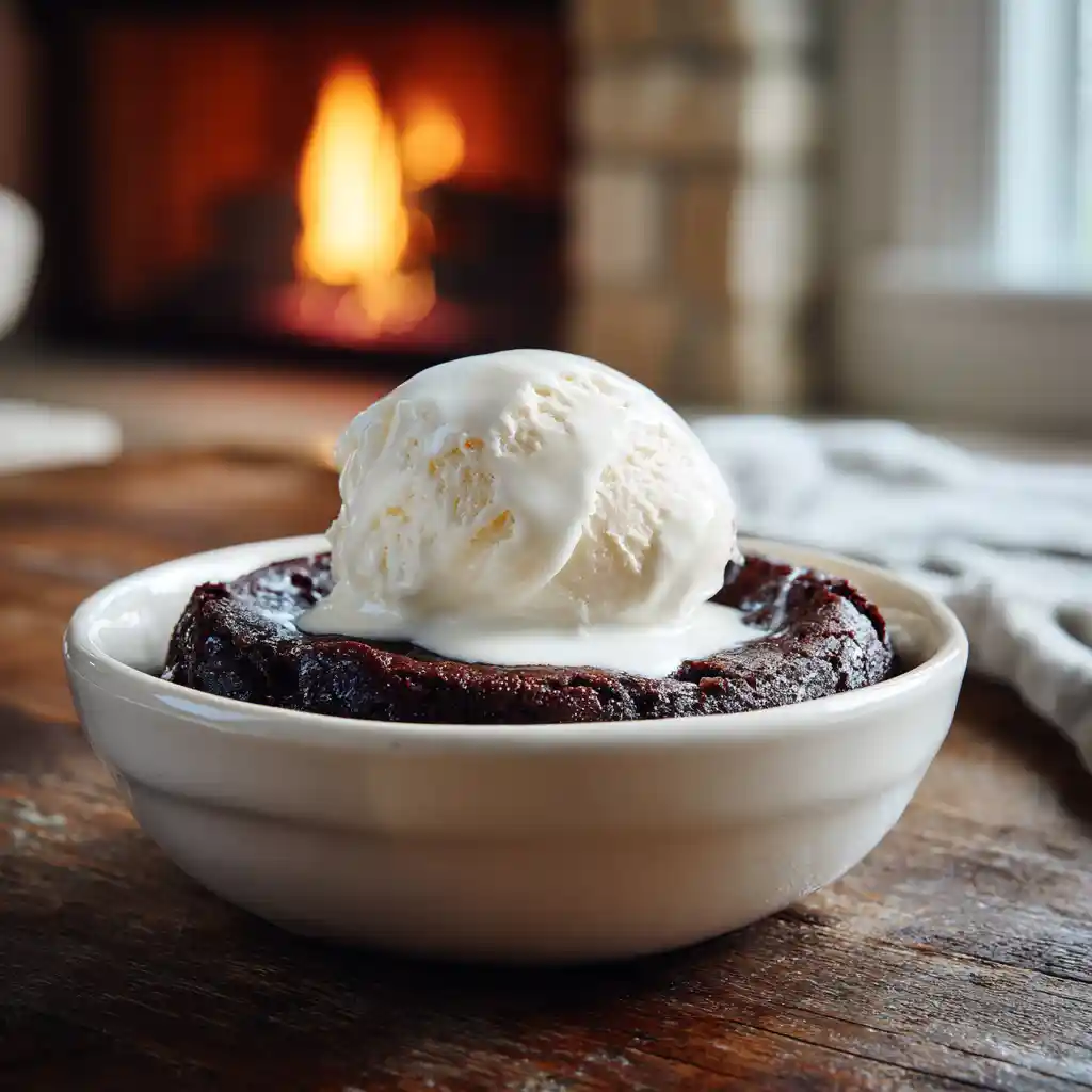 2 Minute Microwave Brownie Bowl