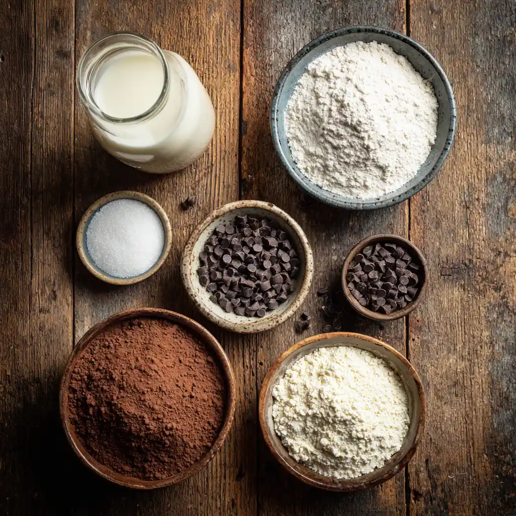 2 Minute Microwave Brownie Bowl ingredients