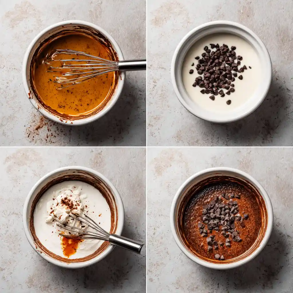 2 Minute Microwave Brownie Bowl steps