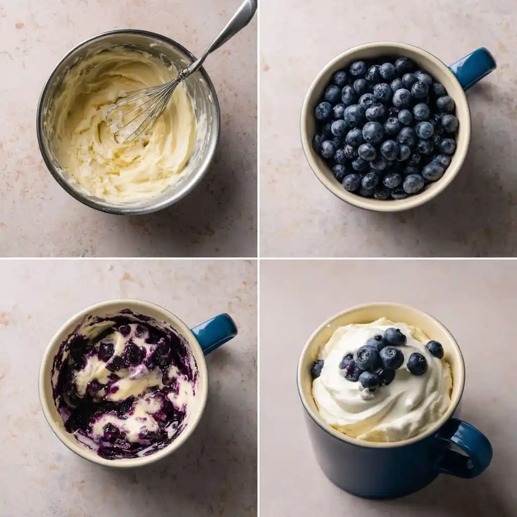 how to make blueberry protein mug cake