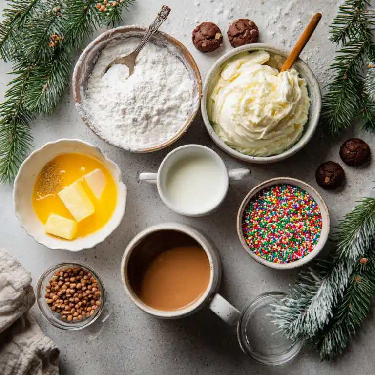 christmas tree mug cake ingredients