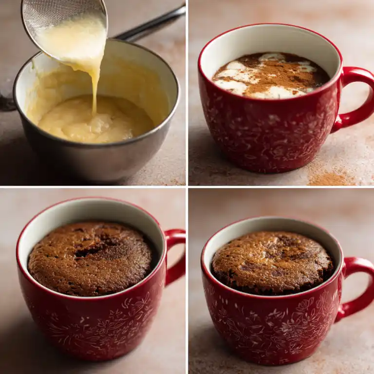 gingerbread mug cake recipe steps