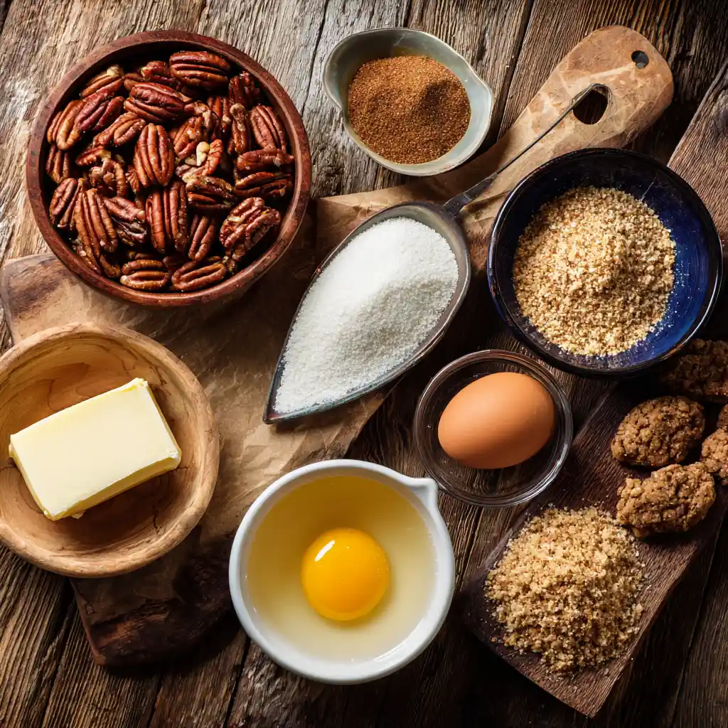 Ingredients for Microwave Mug Pecan Pie recipe