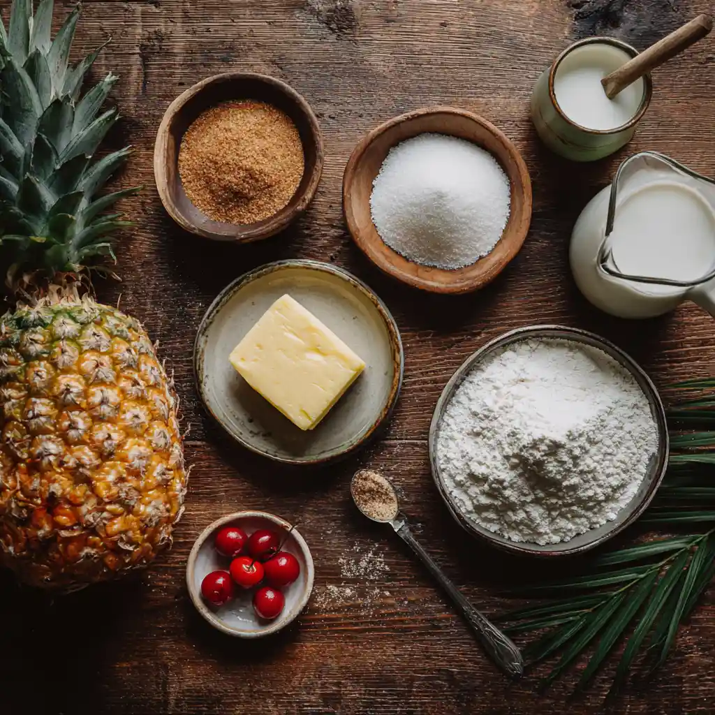 ingredients for pineapple mug cake recipe