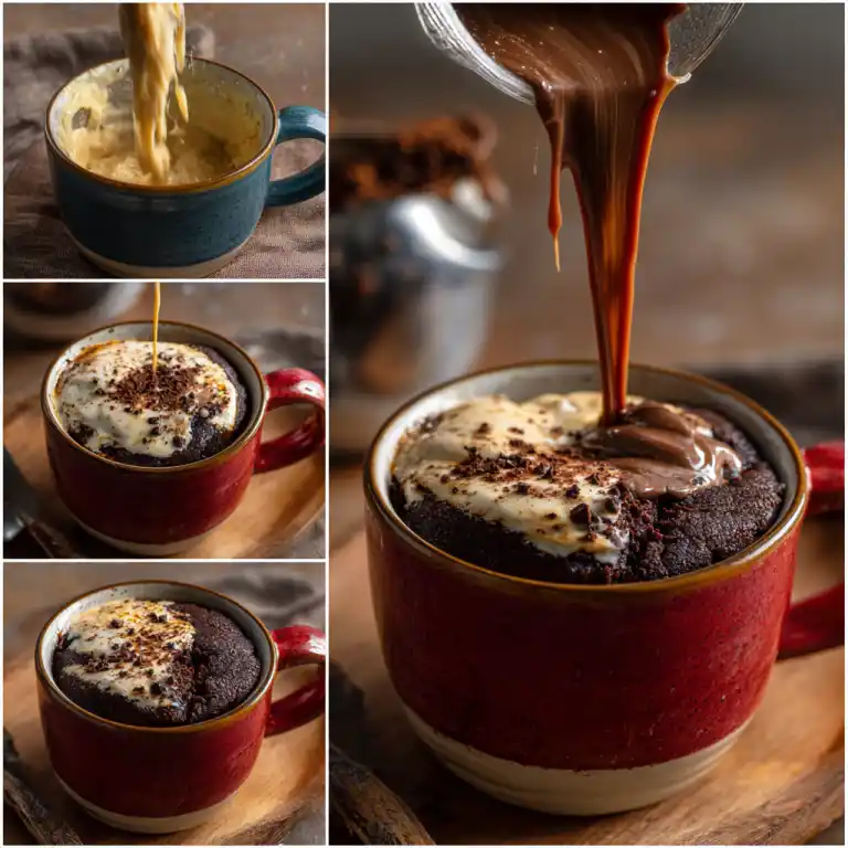 Mexican Hot Chocolate Mug Cake preparation steps