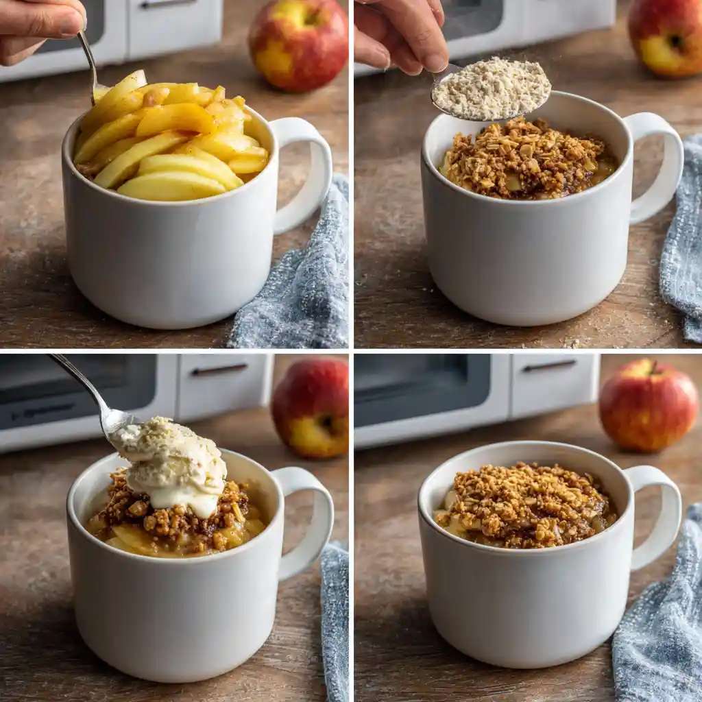 microwave-mug-apple-crisp-steps