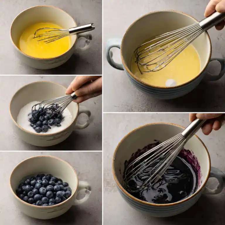 how to make protein blueberry mug cake step by step