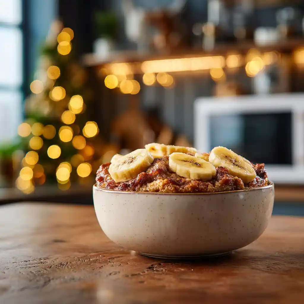 Serving the 2 Minute Microwave Banana Cake Bowl you’ll ever taste