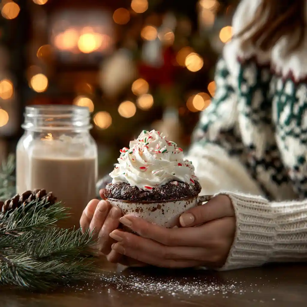 serving-holiday-mug-cake