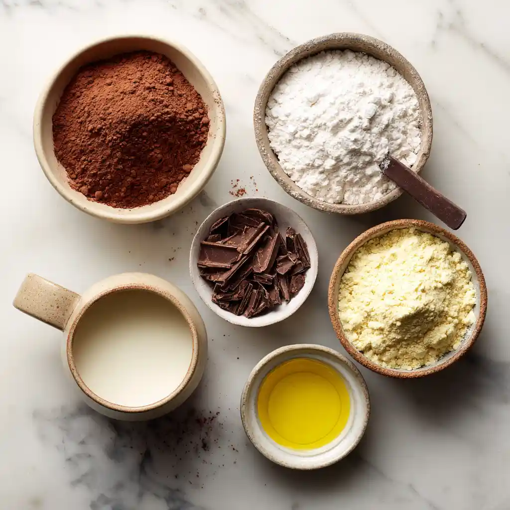 un dolce veloce ingredients cocoa flour sugar milk oil