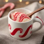 candy cane mug cake
