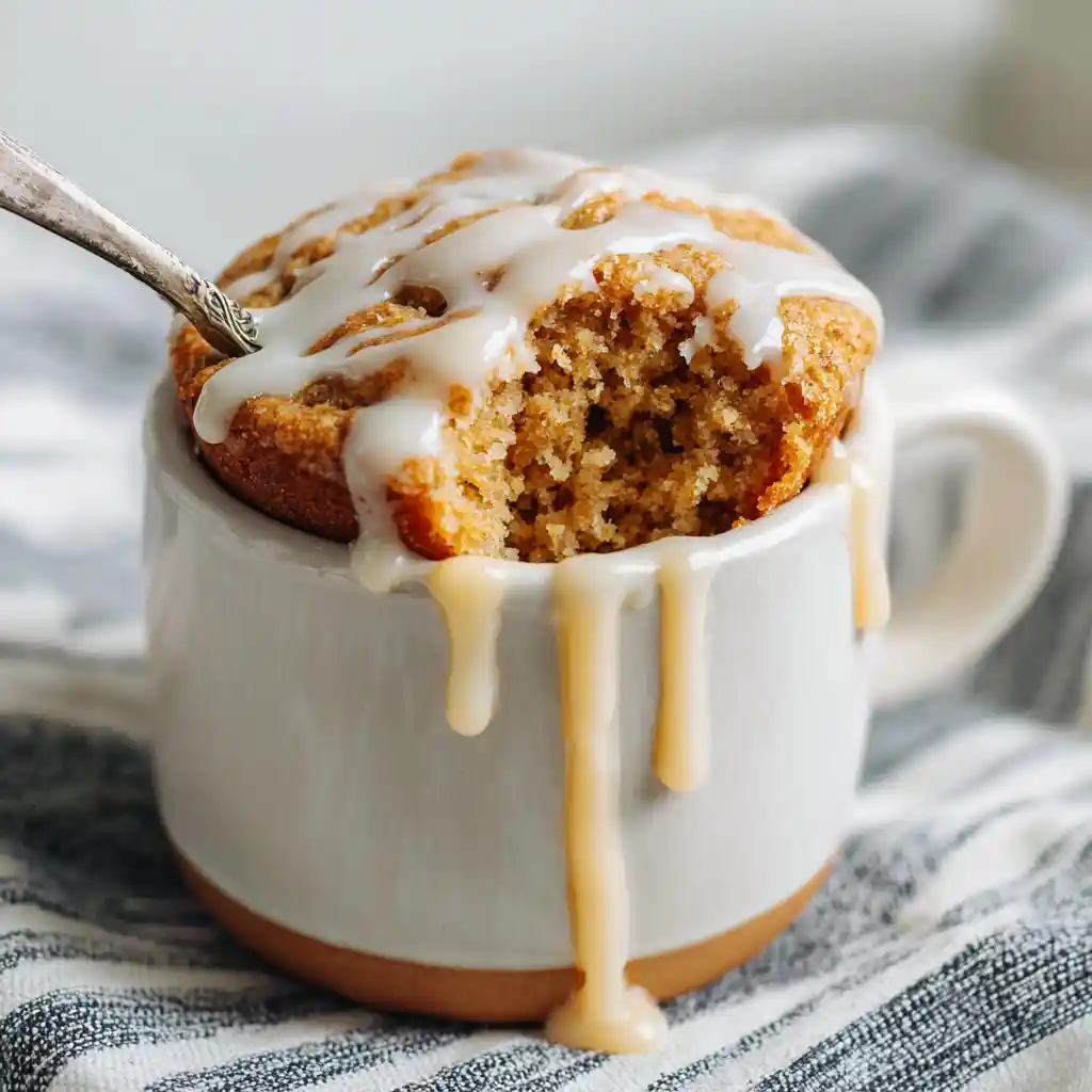 Coffee Mug Cake with Cake Mix on a cozy kitchen table