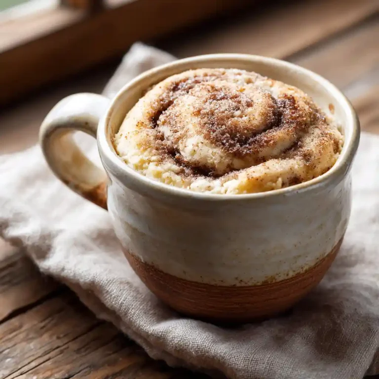 What does cottage cheese do in a cinnamon roll mug cake, cinnamon-roll-mug-cake-tasty-card