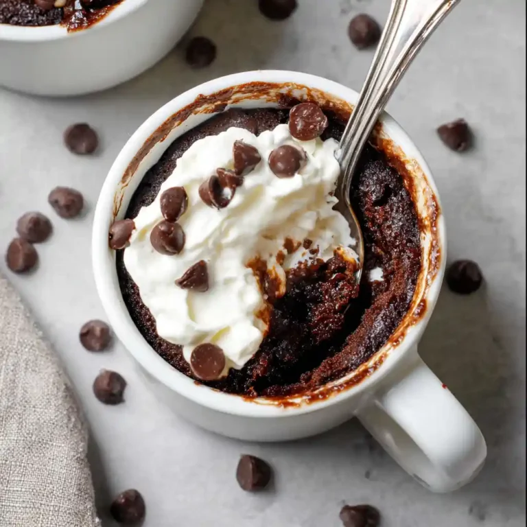 Tasty hot cocoa cake in a mug