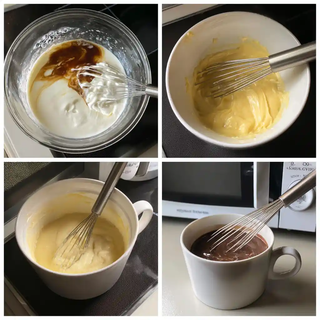 leftover easter candy mug cake steps