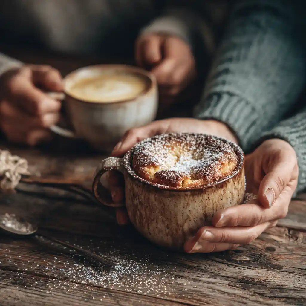 Serving Kahlua Mug Cake