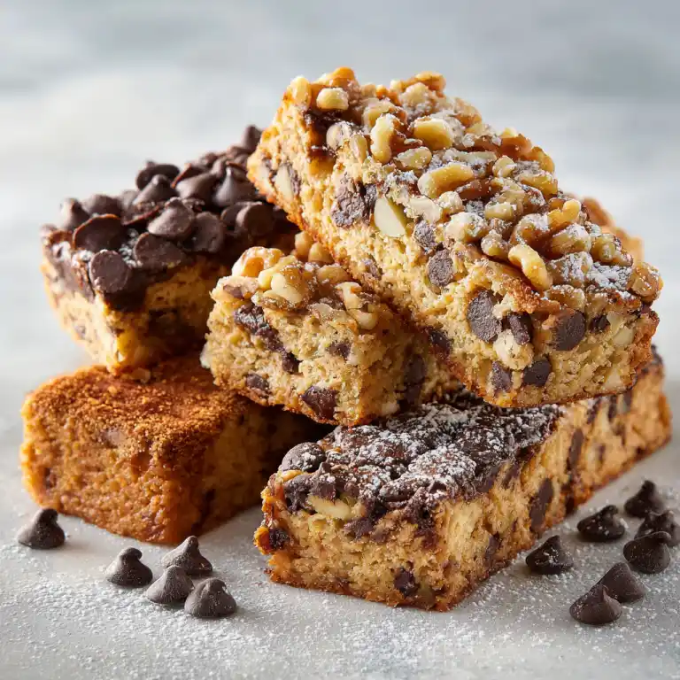 Variations of banana bars with cream cheese frosting