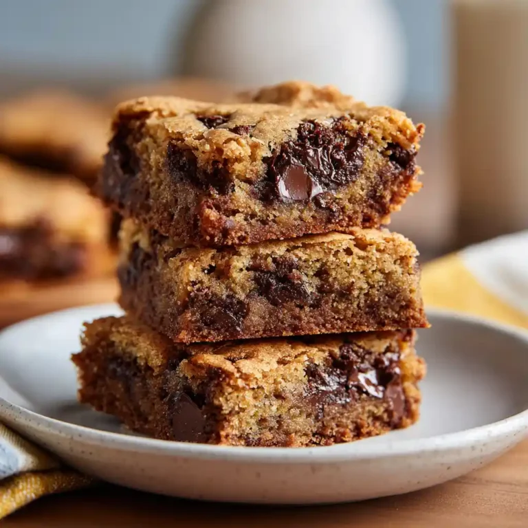 Banana chocolate chip bars in square pan