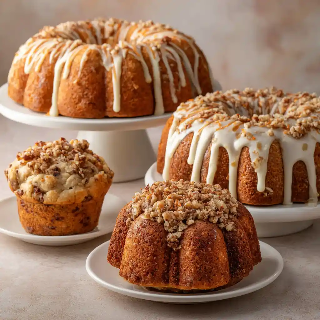 Variations of carrot cake coffee cake