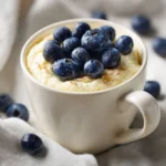 cottage cheese mug cake no egg in white mug