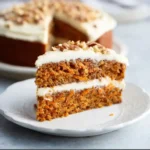 Moist carrot cake with cream cheese frosting