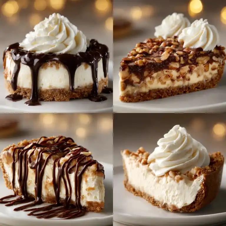 Turtle pie variations with different toppings