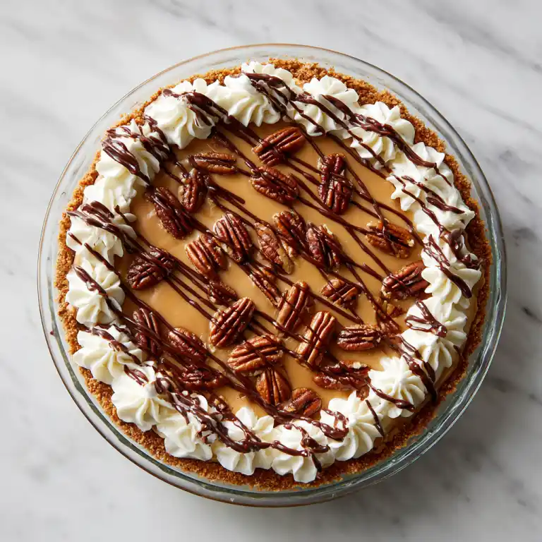 Whole turtle pie ready to slice