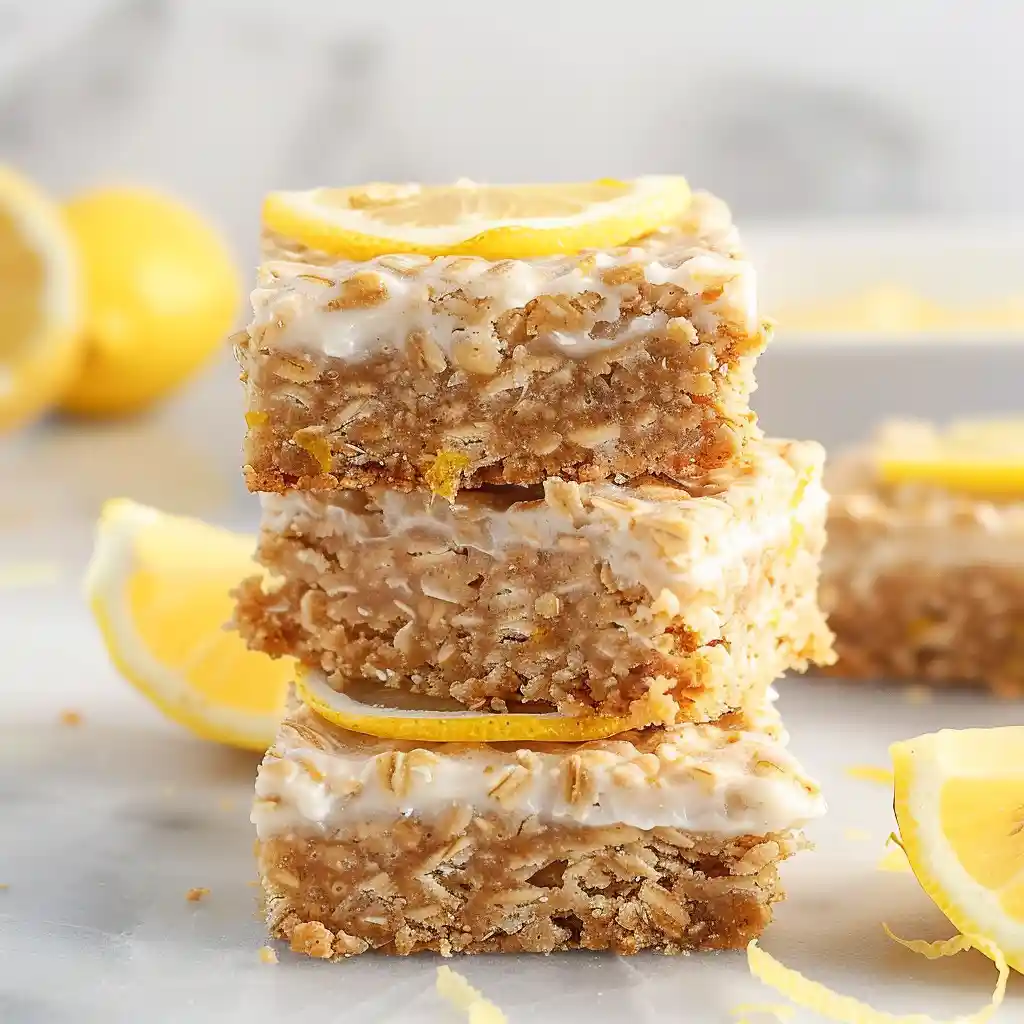 4 ingredient lemon oatmeal bars