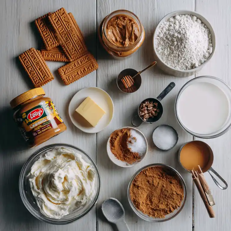 ingredients for no bake biscoff pie recipe