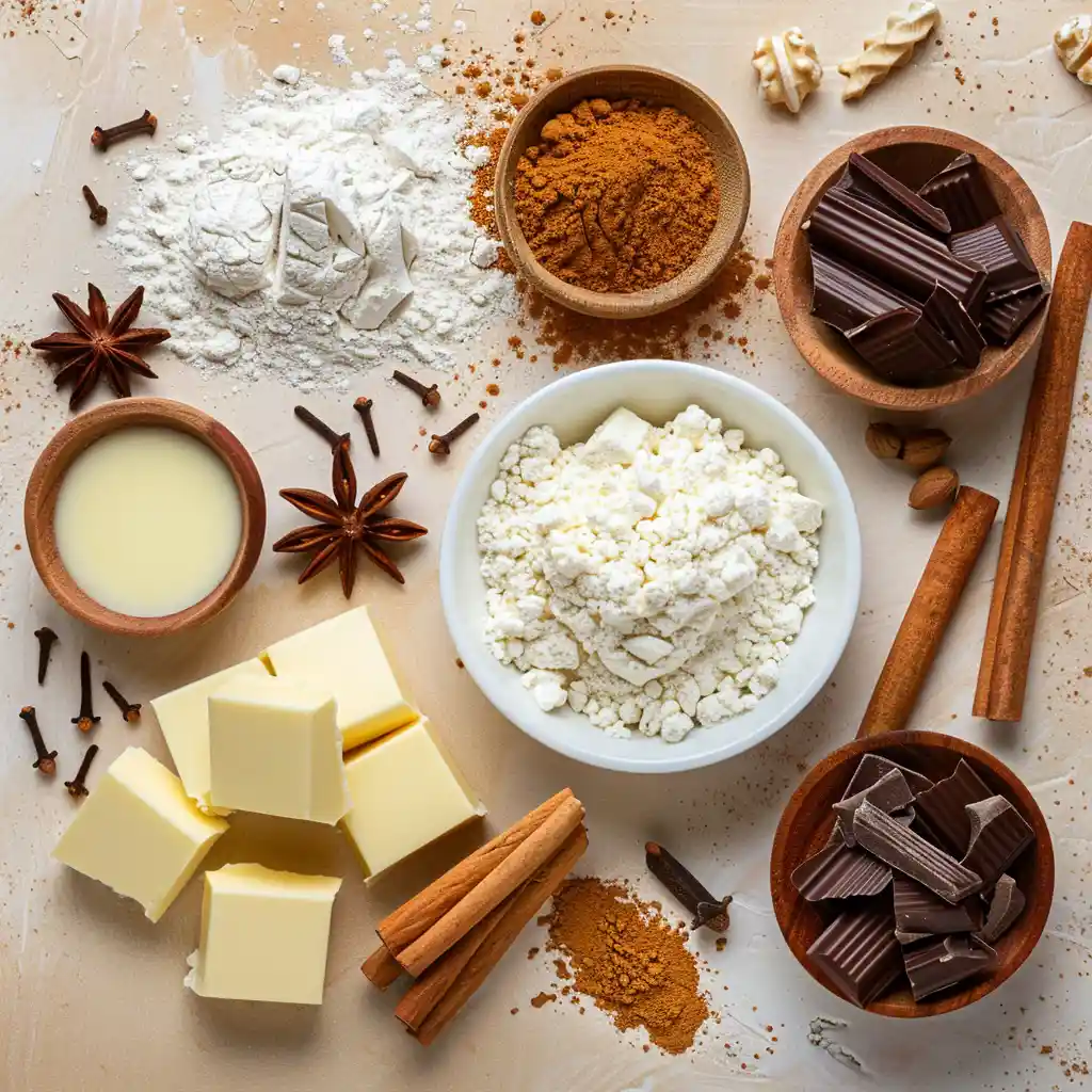 ingredients for gingerbread cheesecake cookies