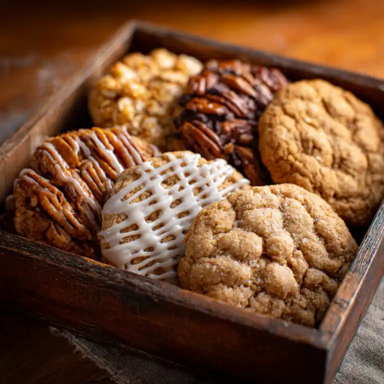iced oatmeal cookies variations with different toppings