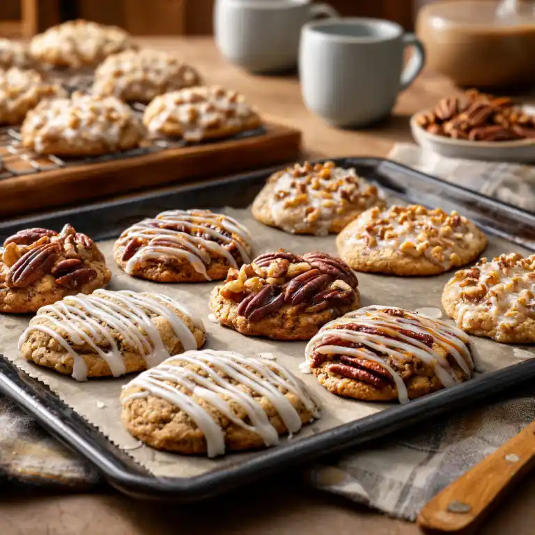 variations of maple cookies with maple glaze