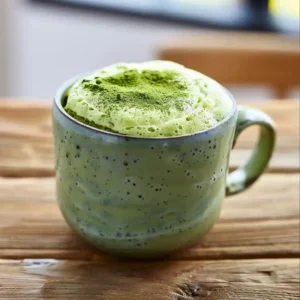 matcha latte mug cake fluffy green tea dessert