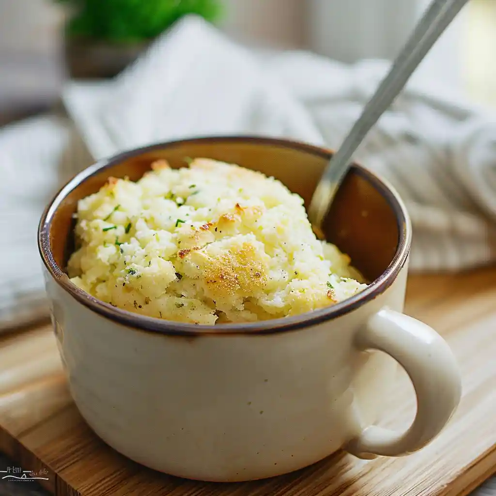 cooking cauliflower bread mug cake microwave