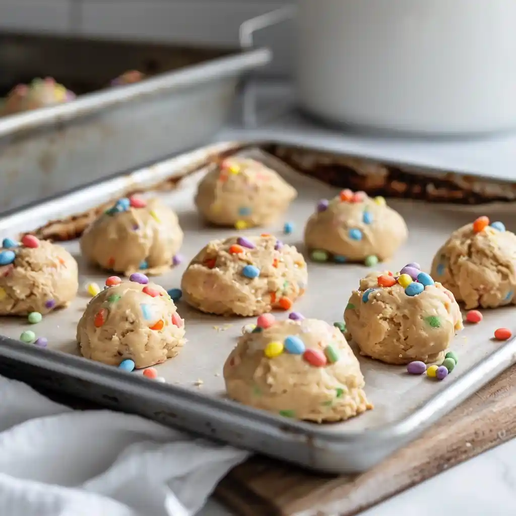 Mini Egg NYC Cookies dough balls