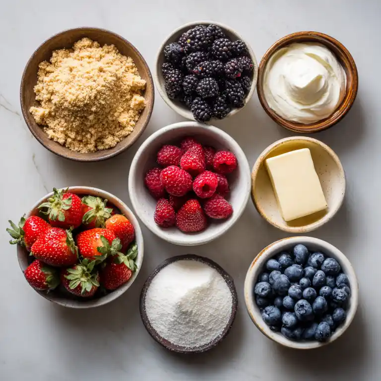 ingredients for no bake fruit tart recipe