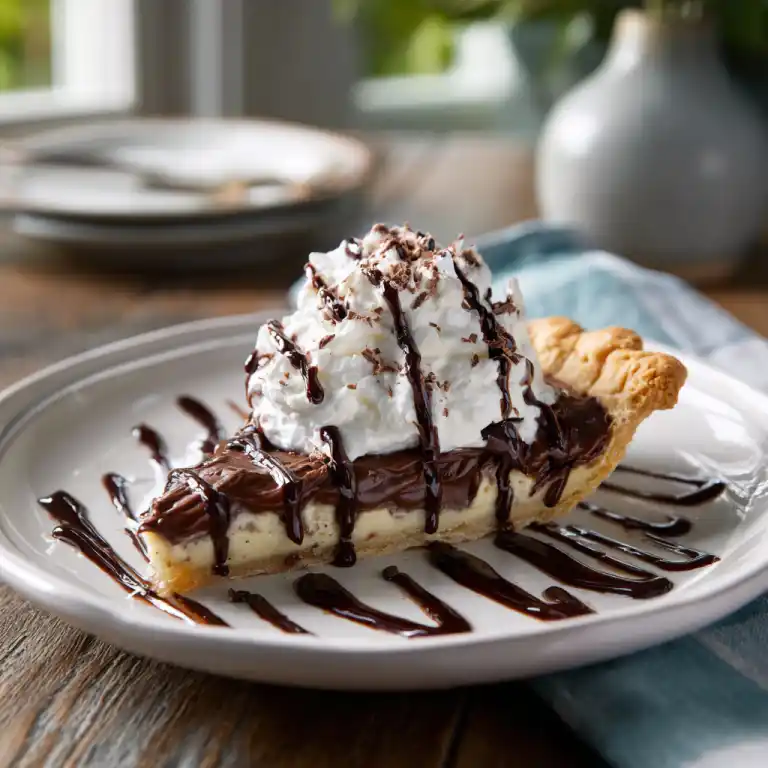 serving nutella pie dessert